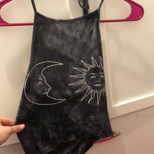 sun and moon halter top